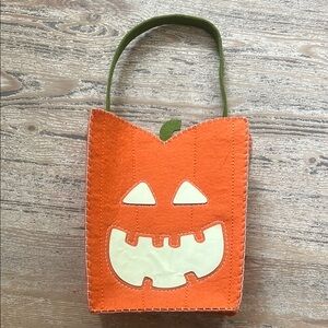 Orange Pumpkin Felt Tote Bag